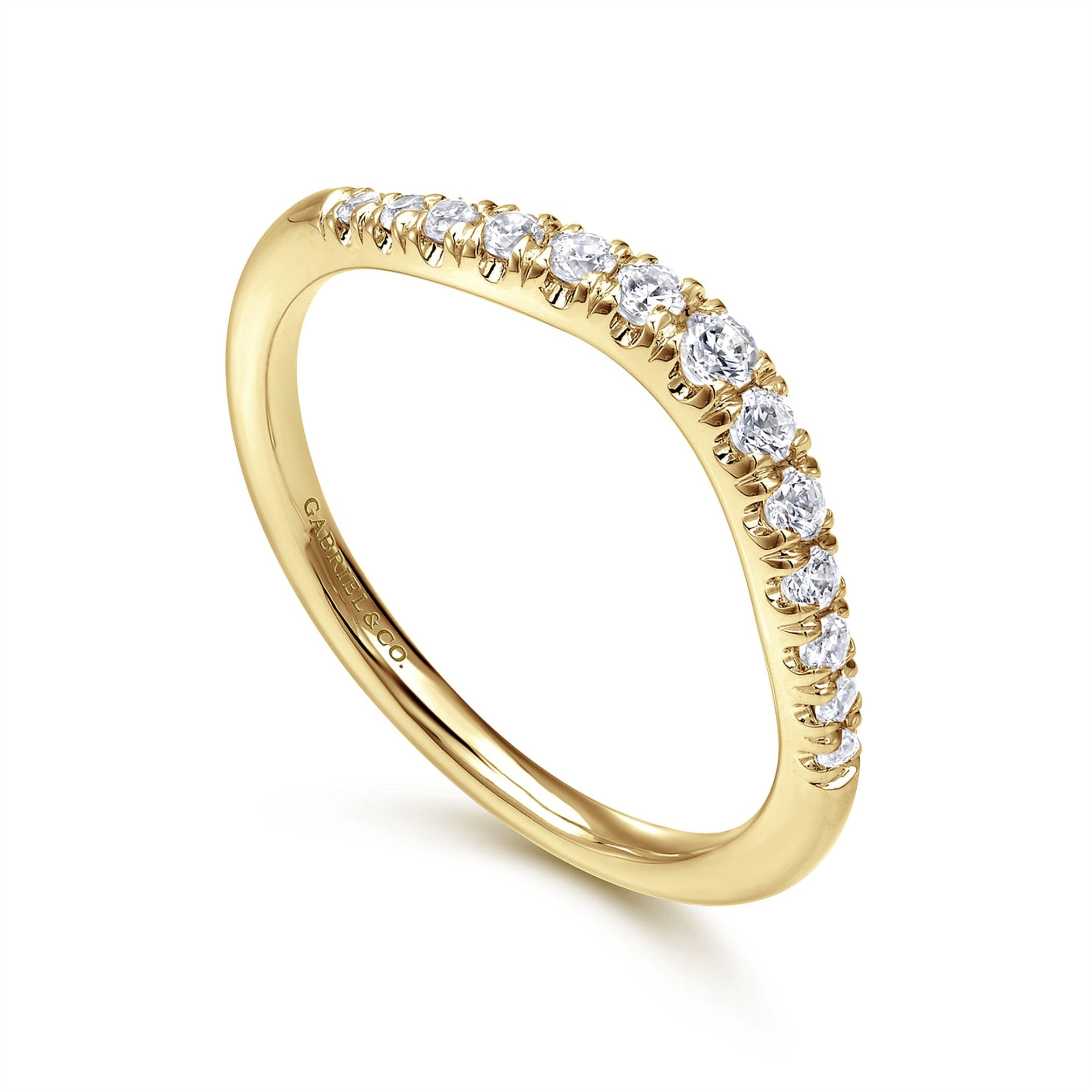 Gabriel & Co. Curved Diamond Anniversary Band