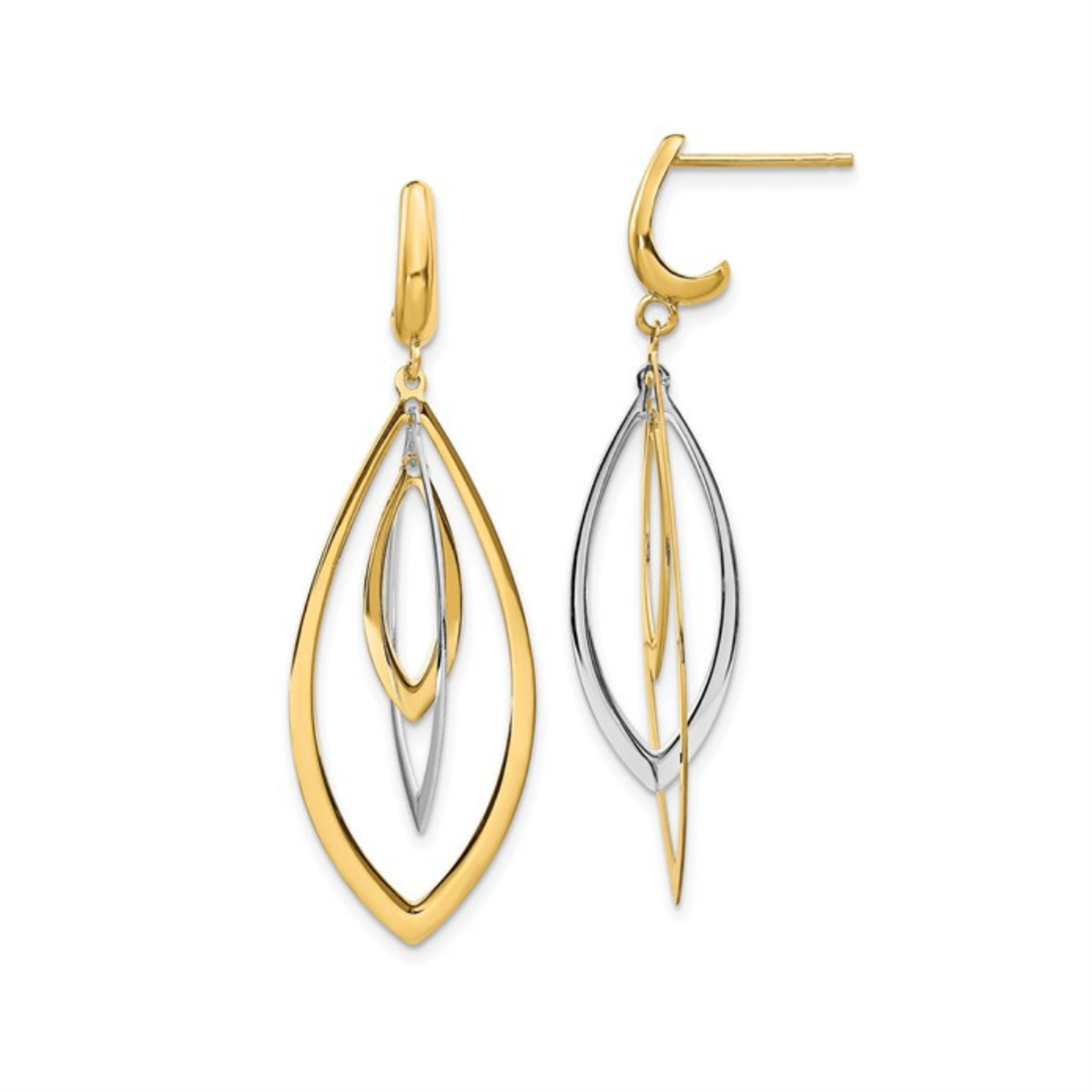 Triple Point Dangle Post Earrings