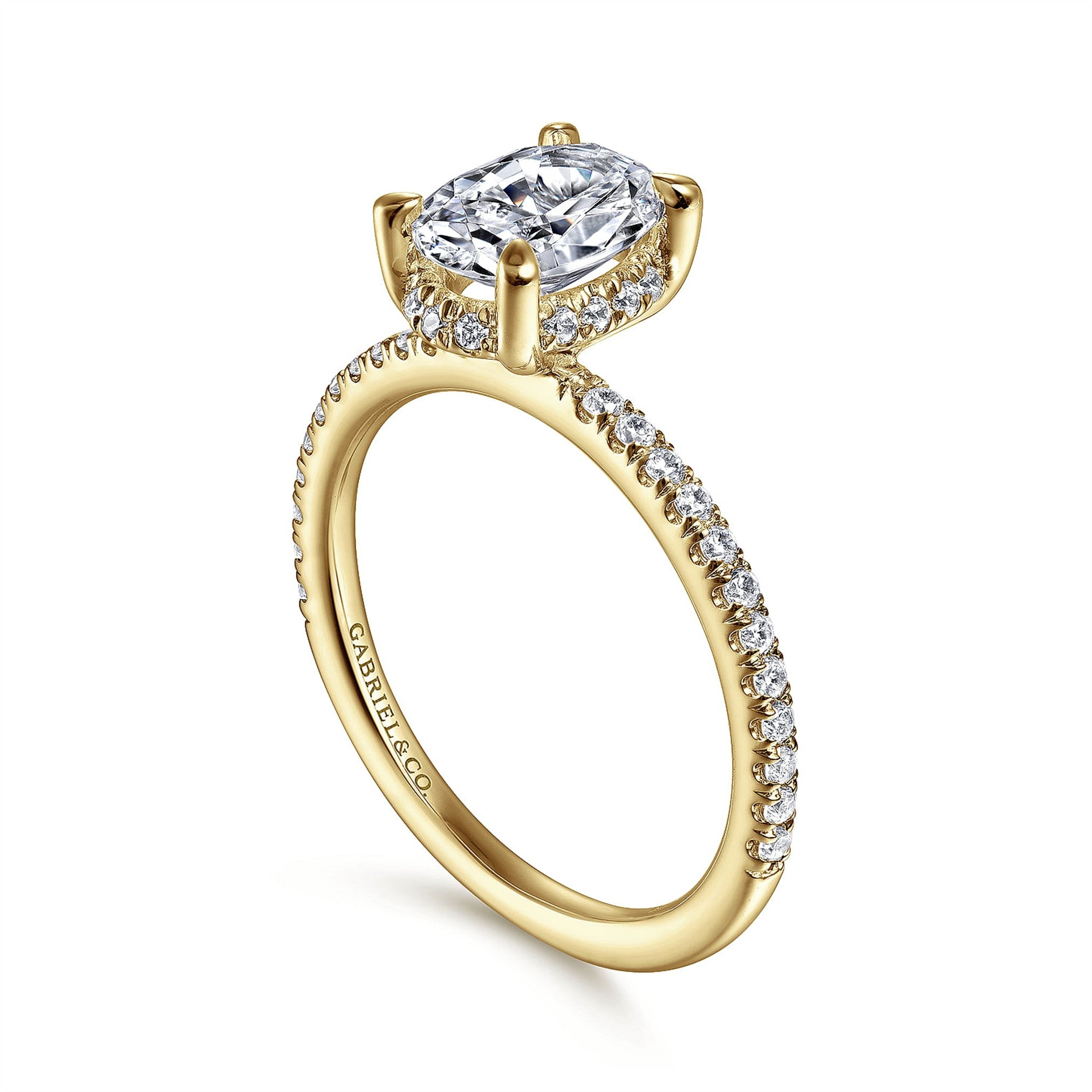 Gabriel & Co. Oval Diamond Engagement Ring Mounting