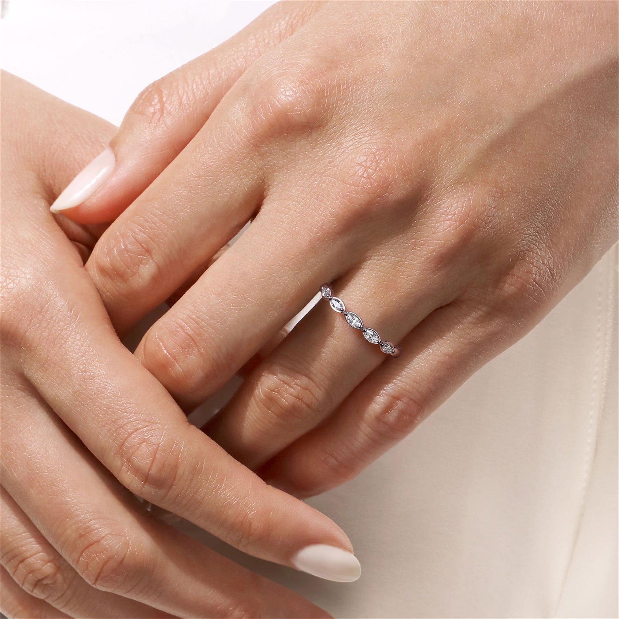 Gabriel & Co. Marquise Diamond Anniversary Band