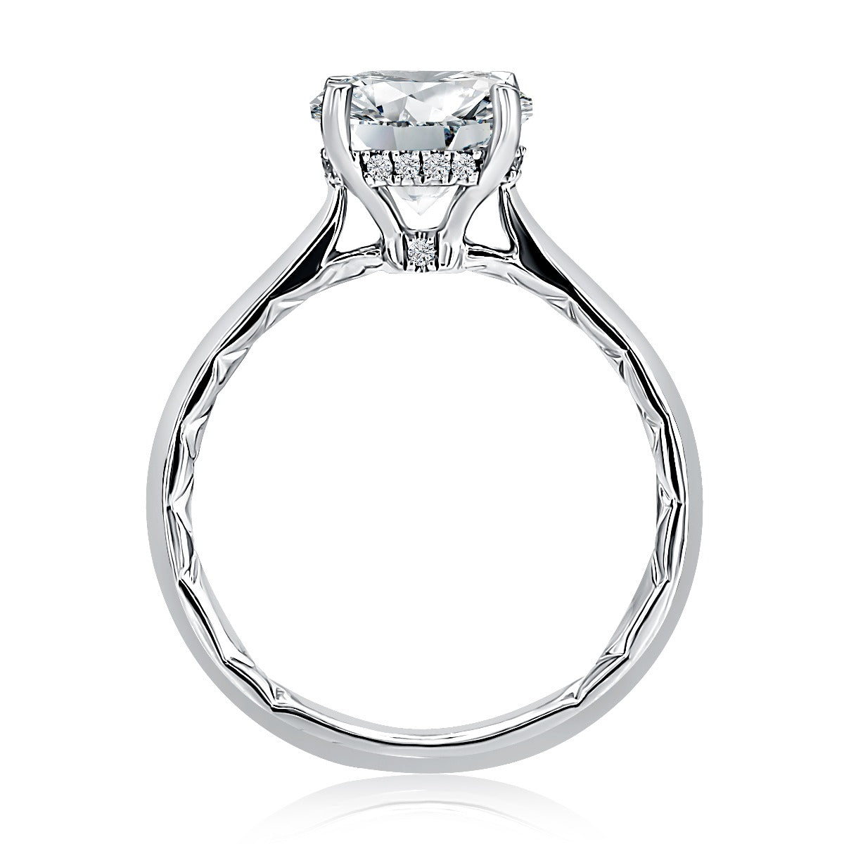 A. JAFFE Hidden Halo Diamond Engagement Ring Mounting