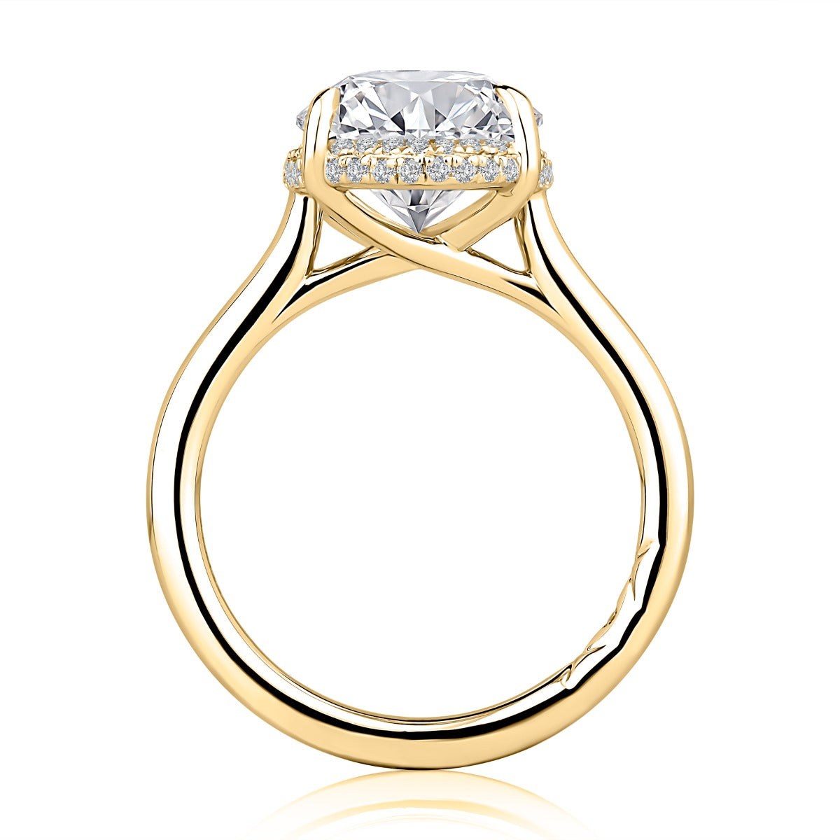 A.JAFFE Oval Center Diamond Solitaire Engagement Ring